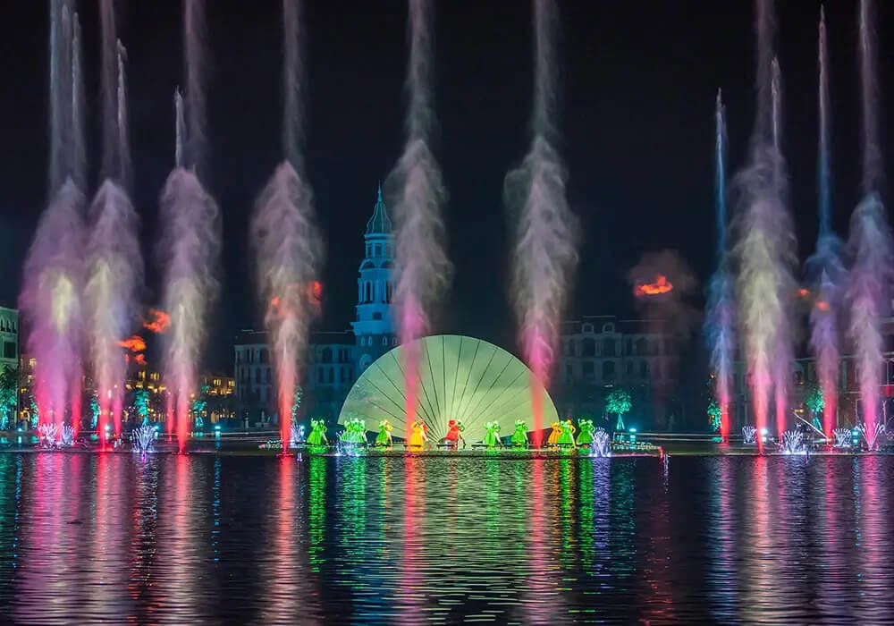 Show diễn Sắc màu Venice tại Grand World Phú Quốc về đêm